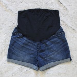 Maternity Midi Jean Shorts